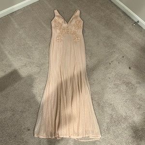 Pink Maxi Dress with Floral Detail